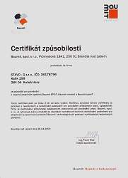 Certifikát baumit